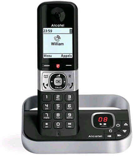 ALCATEL F890 VOICE SOLO TELEFONO DECT CON SEGRETERIA TELEFONICA VIVAVOCE E RUBRICA FINO A 200 NUMERI